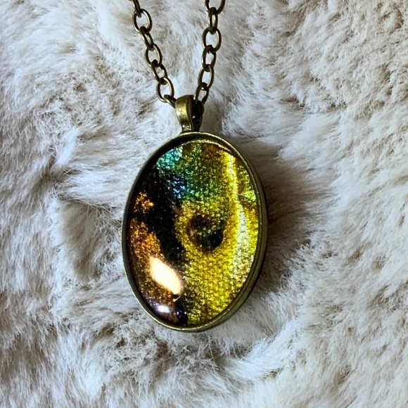 Women’s 2” Bronze Hand-painted Pendant - Picture 1 of 5